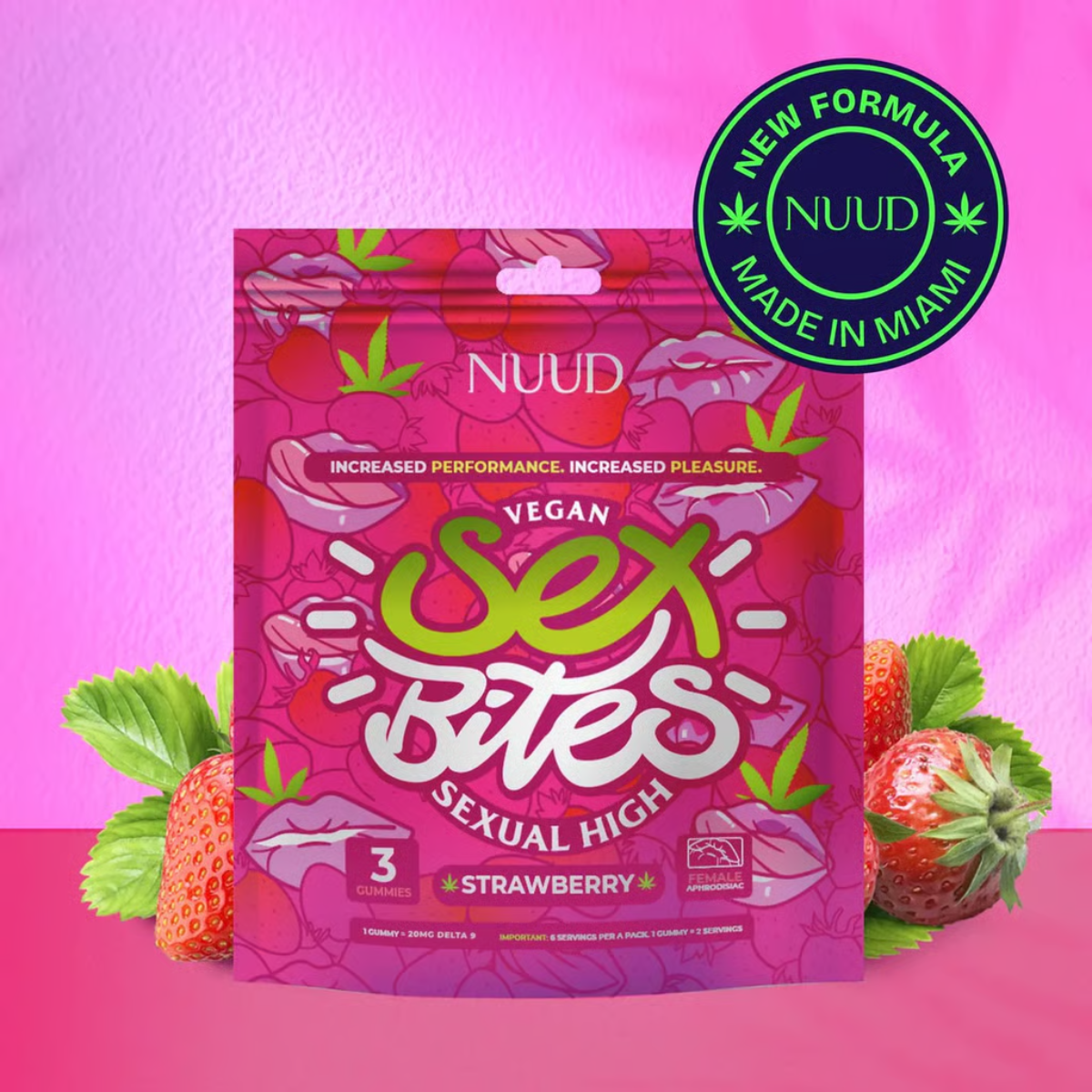 Design sans titre (25) 🍬 Bonbons NUUD THC – Fruités, Aphrodisiaques & 100% Vegan 🍓 Fraise – Image 1