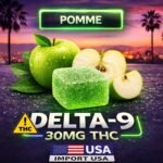 Delta-9 Gummies – 30 mg Pomme | Qualité Premium | Import USA 🇺🇸