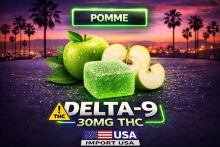 Delta-9 Gummies – 30 mg Pomme | Qualité Premium | Import USA 🇺🇸