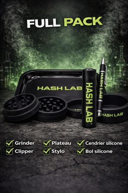 Full Pack Hash Lab – Kit Accessoires Fumeur Ultra Complet 🖤💚 | Design Premium Noir & Vert