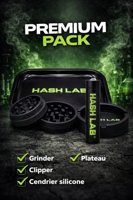Premium Pack Hash Lab – Kit Accessoires Haut de Gamme 🖤💚 | L'Essentiel du Fumeur Chic