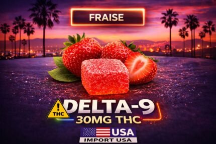 Delta-9 Gummies – 30 mg Fraise | Qualité Premium | Import USA 🇺🇸